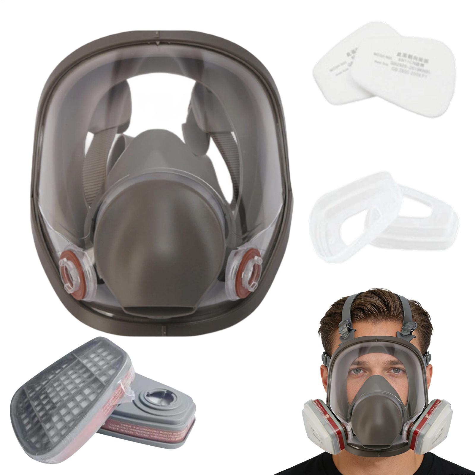 Woodworking Face Shield - หน้ากากป้องกันฝุ่นพร้อมแผ่นกรอง หน้ากากป้องกันฝุ่นแบบใช้ซ้ำได้สำหรับสีสเปรย์ งานไม้ งานก่อสร้าง งานขัด งานเชื่อม
