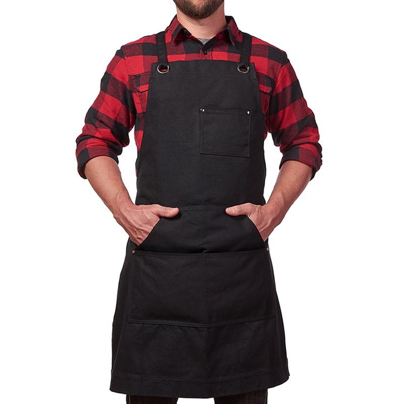 Woodworking Apron - ผ้ากันเปื้อนผ้าแคนวาสสำหรับงานหนักพร้อมกระเป๋าปรับได้ ผ้ากันเปื้อนทำสวน ผ้ากันเปื้อนงานไม้ ผ้ากันเปื้อนช่างไม้ ผ้ากันเปื้อนทาสีแบบไม่มีแขน