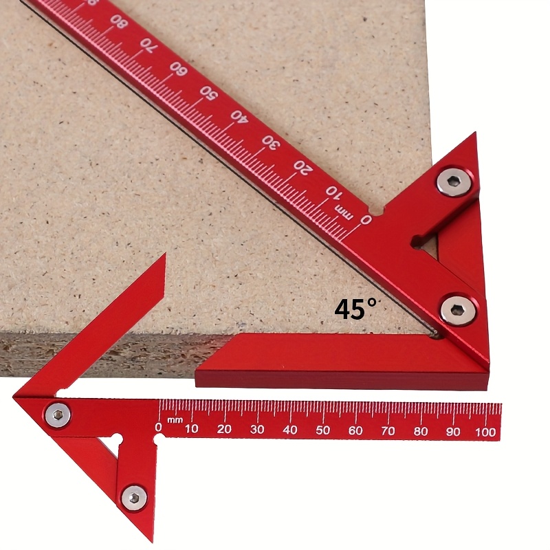 Woodworking Project - ไม้บรรทัดวัดมุม 45/90 องศา สำหรับทำเครื่องหมายตำแหน่งกลาง, ไม้บรรทัดวัดมุมสำหรับงานไม้, เครื่องมือวัดตำแหน่งกลางสำหรับช่างไม้