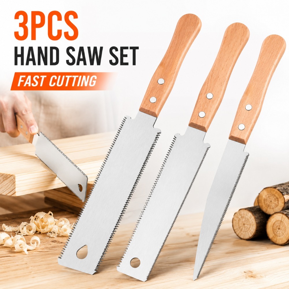 Woodworking In Japanese - เลื่อยมือญี่ปุ่นแบบยืดหยุ่น เหล็ก SK5 ฟันเลื่อยละเอียด ใช้ได้ทั้งด้านเดียวและสองด้าน สำหรับงานช่างไม้