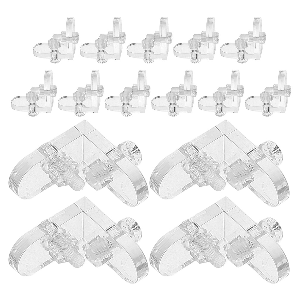 Woodworking Joints - ขายึดอะคริลิครูปตัว L 15 ชิ้น แบบใส สำหรับเสริมความแข็งแรง