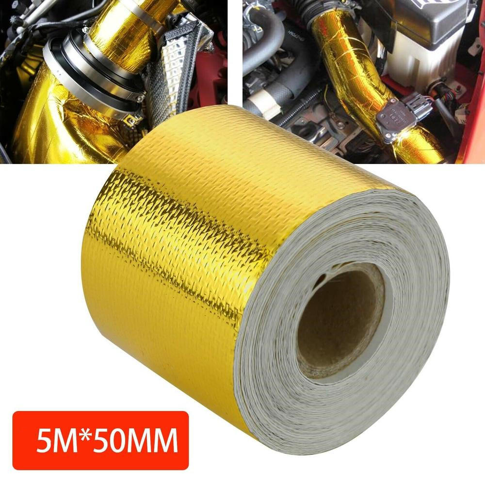 Woodworking Face Shield - เทปสะท้อนแสงแบบมีกาวในตัว สีทอง/สีเงิน ทนความร้อนสูง ฉนวนกันความร้อน เทปพัน 50