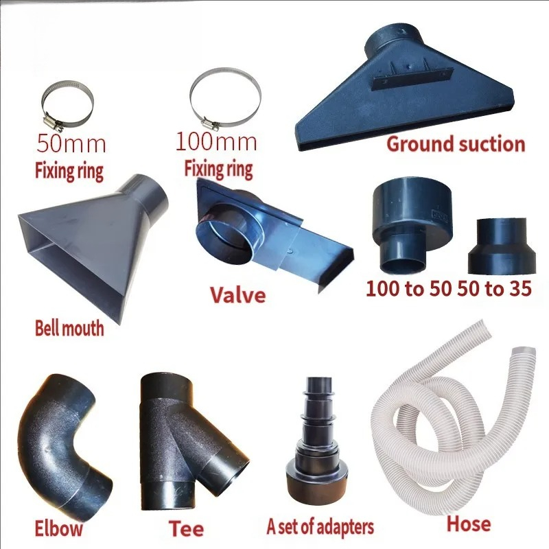 Vacuum Cleaner Woodworking - ท่อสุญญากาศสำหรับงานอุตสาหกรรม ท่อเก็บฝุ่นงานไม้ ข้อต่อท่อสามทาง ท่อผ้ากรองฝุ่น อะแดปเตอร์เครื่องดูดฝุ่น