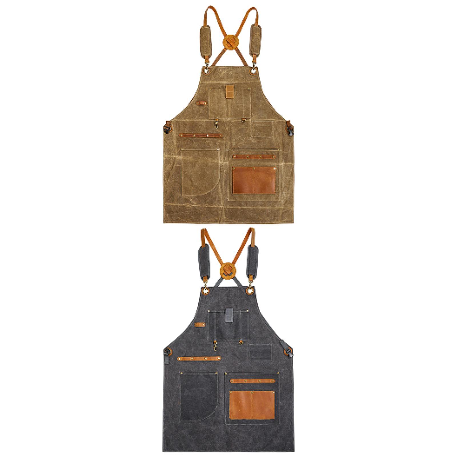 Woodworking Apron - ผ้ากันเปื้อนช่างไม้แบบหนา มีช่องใส่เครื่องมือ สำหรับช่างสวน ช่างไม้ ช่างไฟฟ้า ช่างประปา