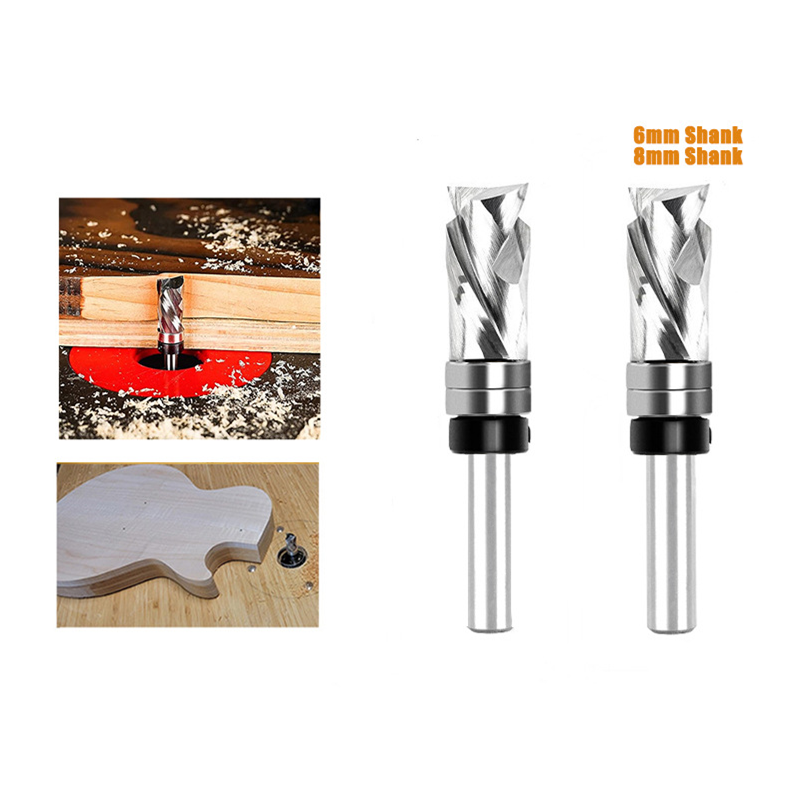 Woodworking Overalls - เส้นผ่านศูนย์กลางด้ามจับ 6/8 มม., หัวกัดเซาะร่องแบบเกลียว, หัวกัดงานไม้ทำจากวัสดุทังสเตนสตีลทั้งหมด