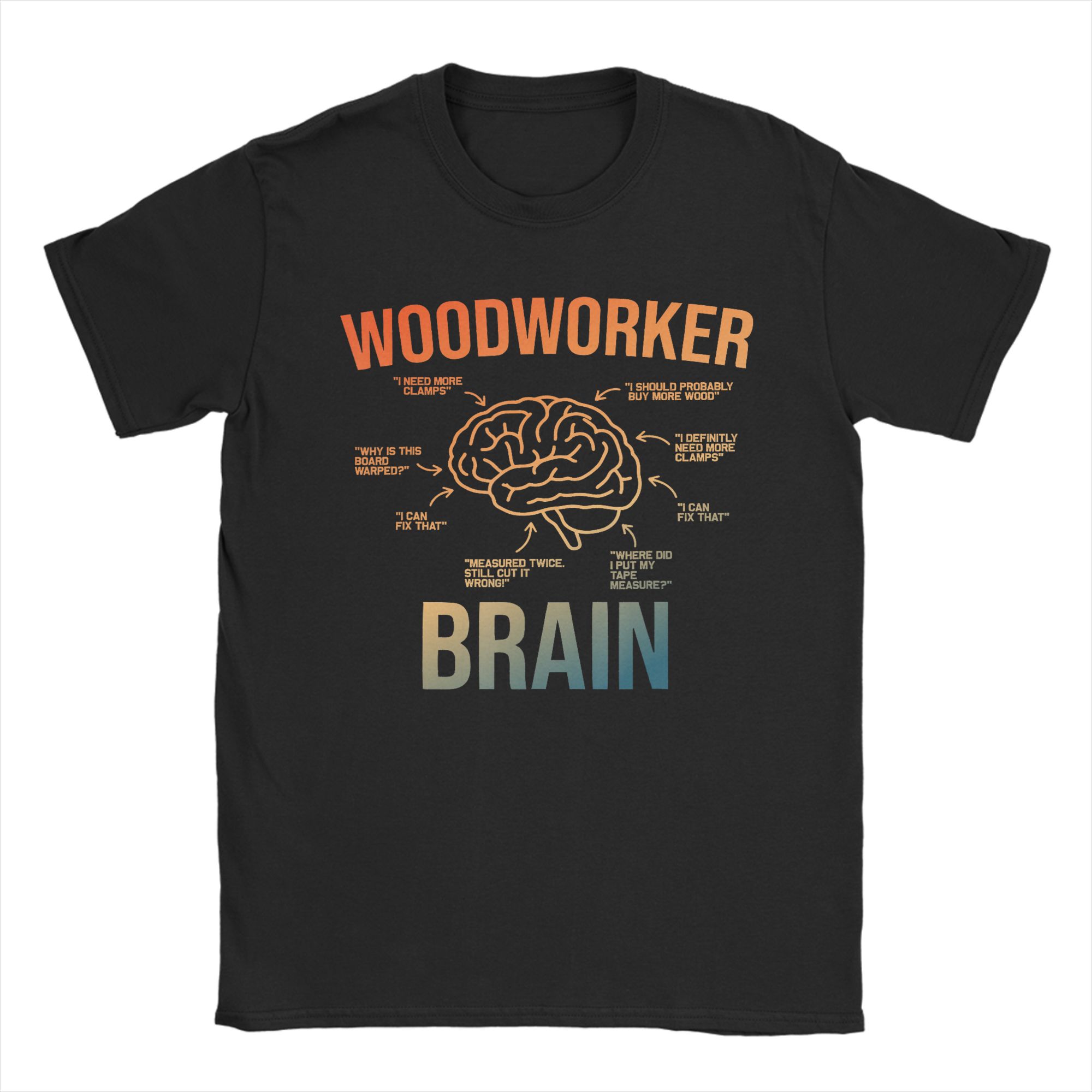 Woodworking Gift Ideas - เสื้อยืดผู้ชายลายช่างไม้ ตลกขบขัน เสื้อยืดคอตตอนแท้ แขนสั้น คอกลม ไอเดียของขวัญ