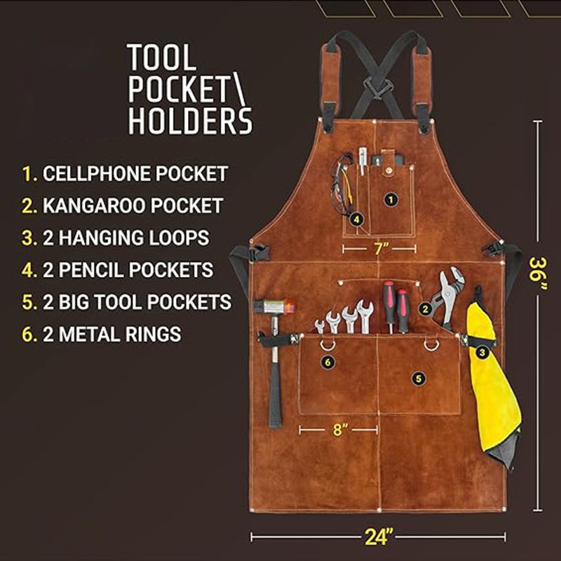 ผ้ากันเปื้อนกันไฟและกันน้ำ ผ้า - Woodworking Apron บทวิจารณ์และราคา