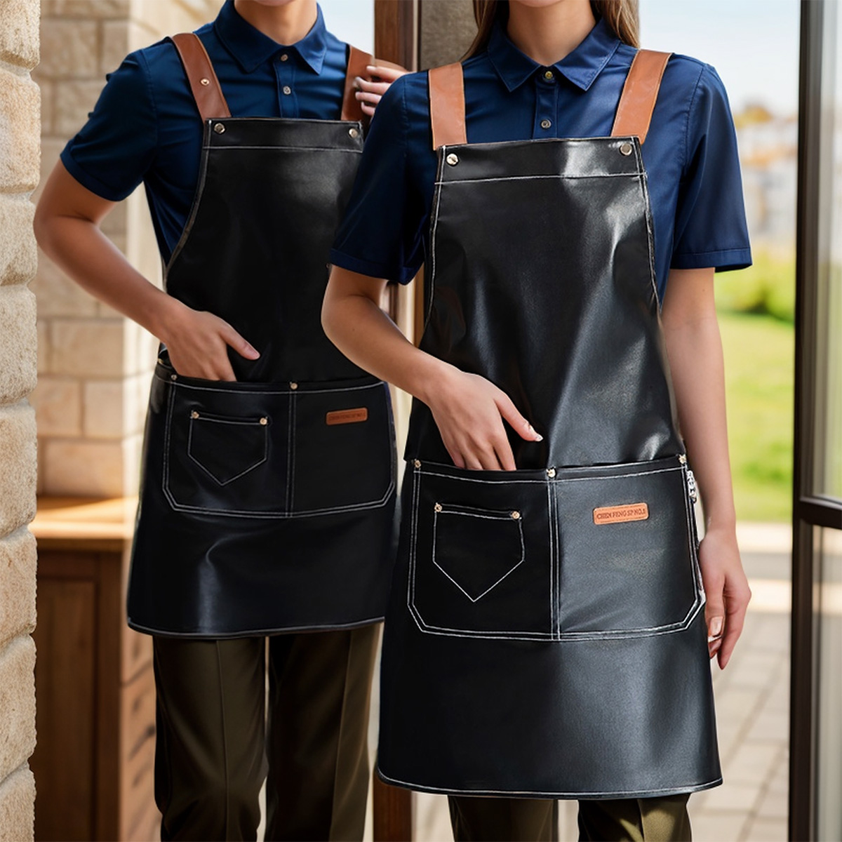 ผ้ากันเปื้อนหนังเทียม PU แบบปร - Woodworking Apron บทวิจารณ์และราคา