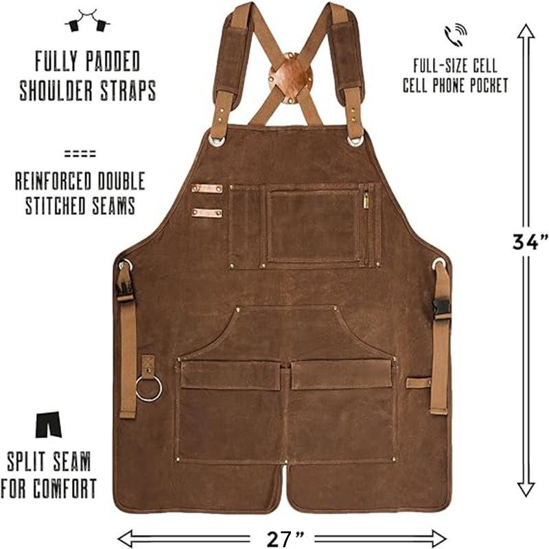 ผ้ากันเปื้อนผ้าแคนวาสหนาพิเศษ  - Woodworking Apron บทวิจารณ์และราคา