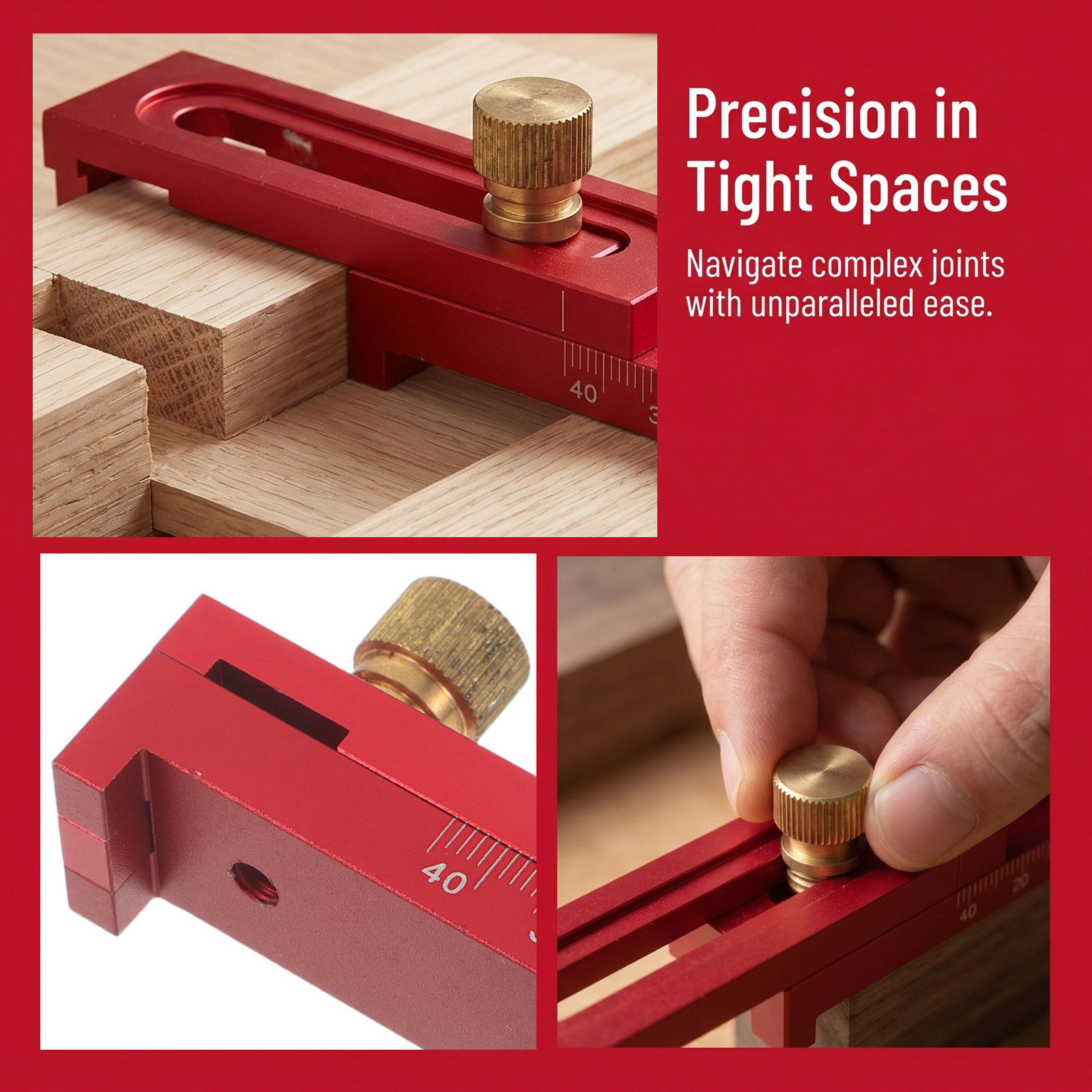 ไม้บรรทัดวัดระยะงานไม้ อลูมิเน - Woodworking Joints บทวิจารณ์และราคา