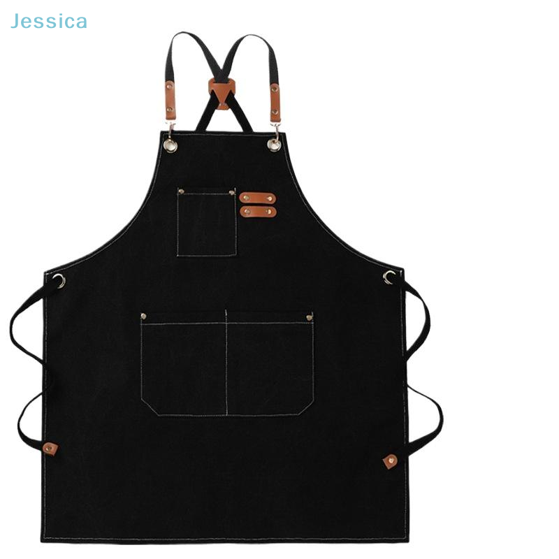 ♥ ผ้ากันเปื้อนยีนส์สีดำพร้อมกร - Woodworking Apron บทวิจารณ์และราคา