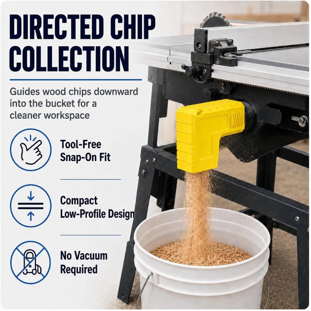 อะแดปเตอร์เก็บขี้เลื่อยแบบตั้ง - Vacuum Cleaner Woodworking บทวิจารณ์และราคา