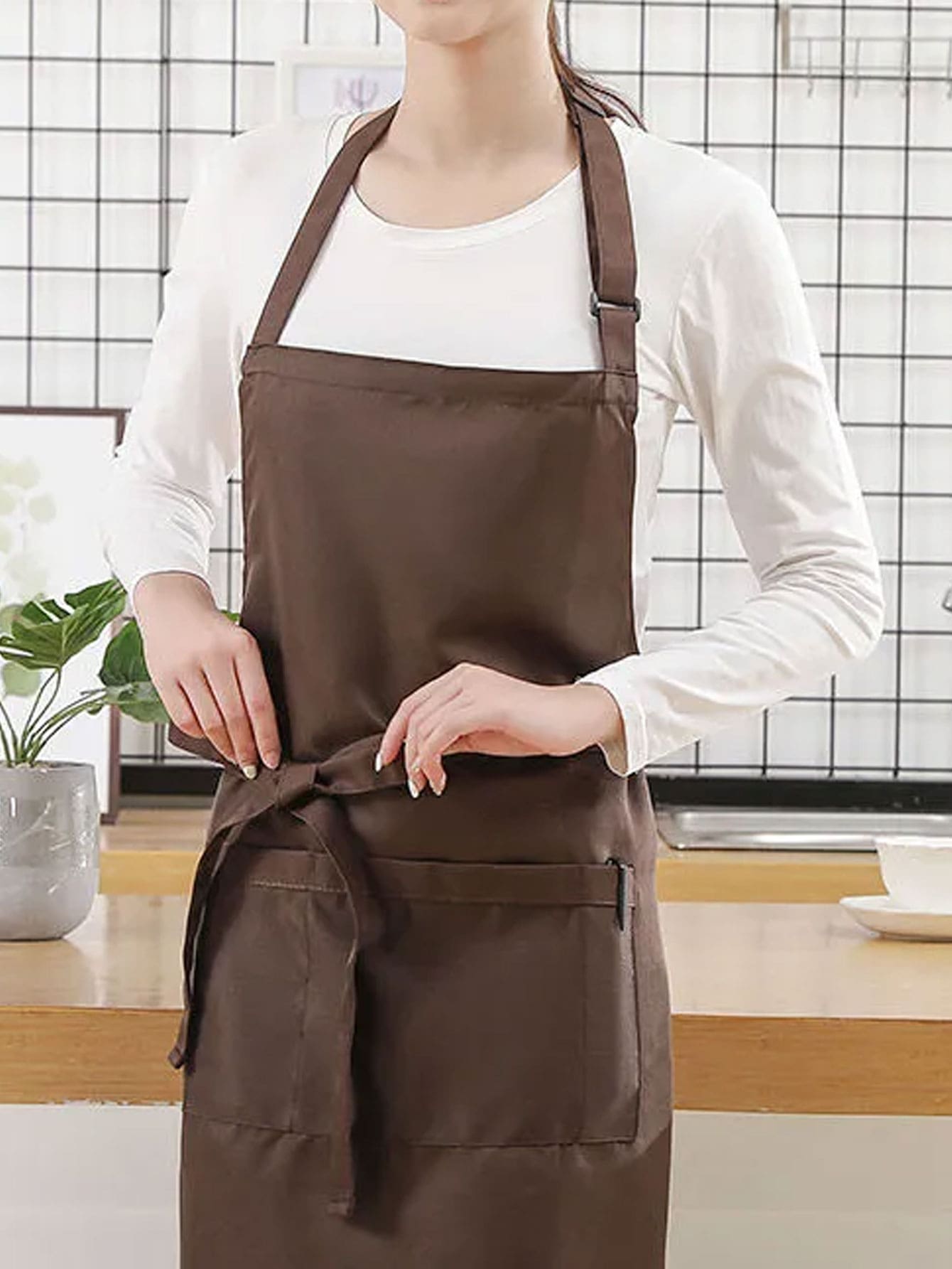 ผ้าฝ้ายกันน้ําปรับหัวเข็มขัดคร - Woodworking Apron บทวิจารณ์และราคา