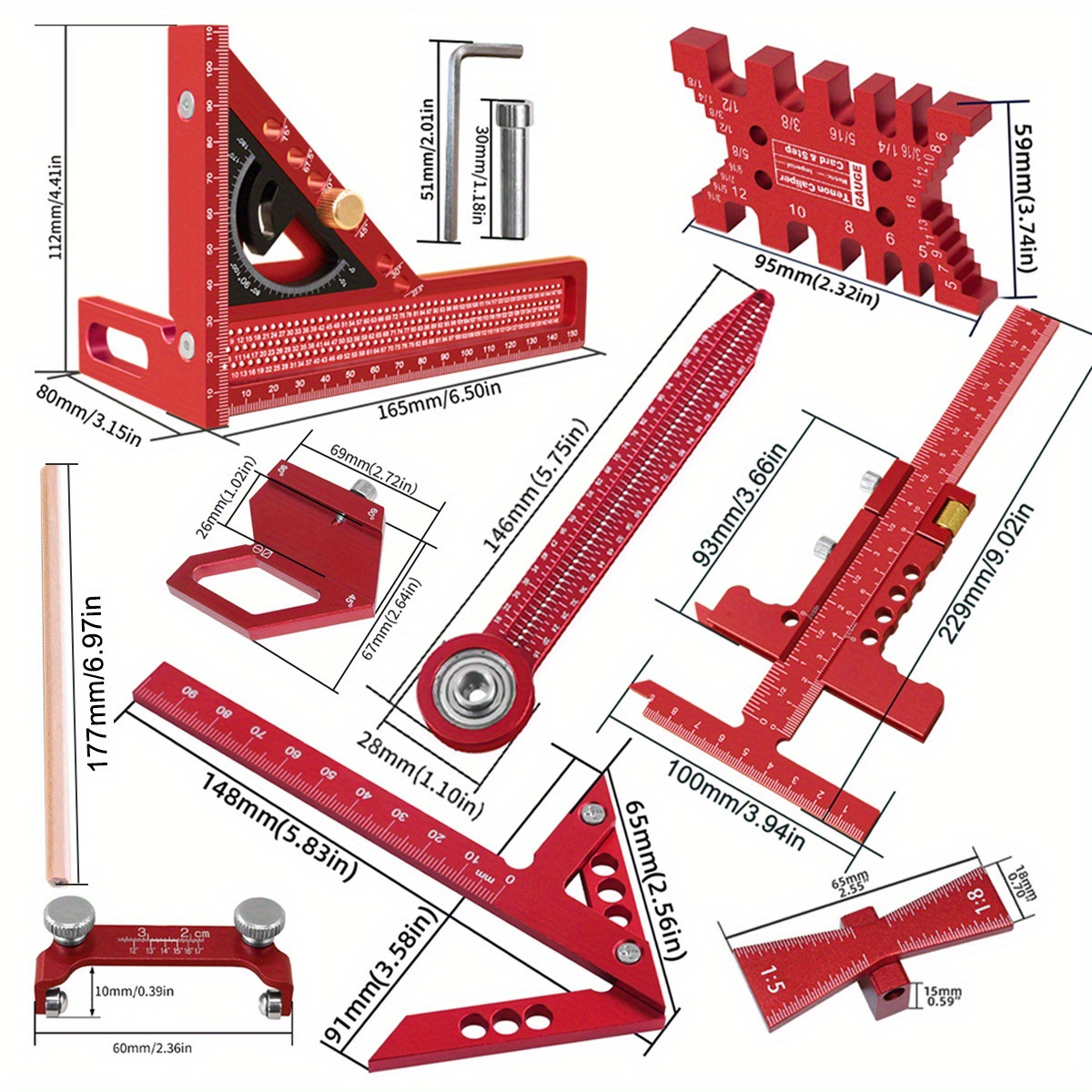 ชุดเครื่องมือวัดงานช่างไม้ 10  - Woodworking Free Plans บทวิจารณ์และราคา