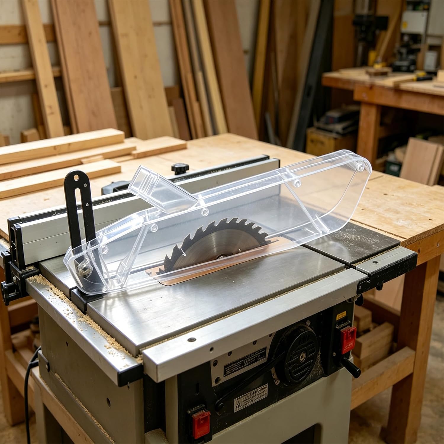 ฝาครอบป้องกันใบเลื่อยวงเดือนขน - Woodworking Face Shield บทวิจารณ์และราคา