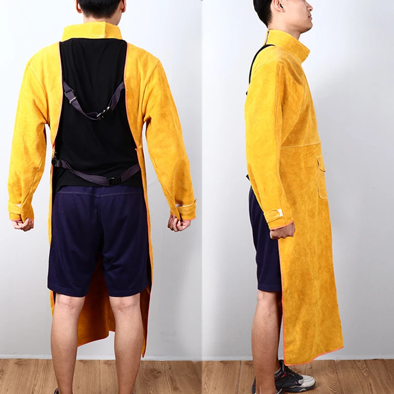 Cowhide หนัง Anti-scalding ทํา - Woodworking Apron บทวิจารณ์และราคา